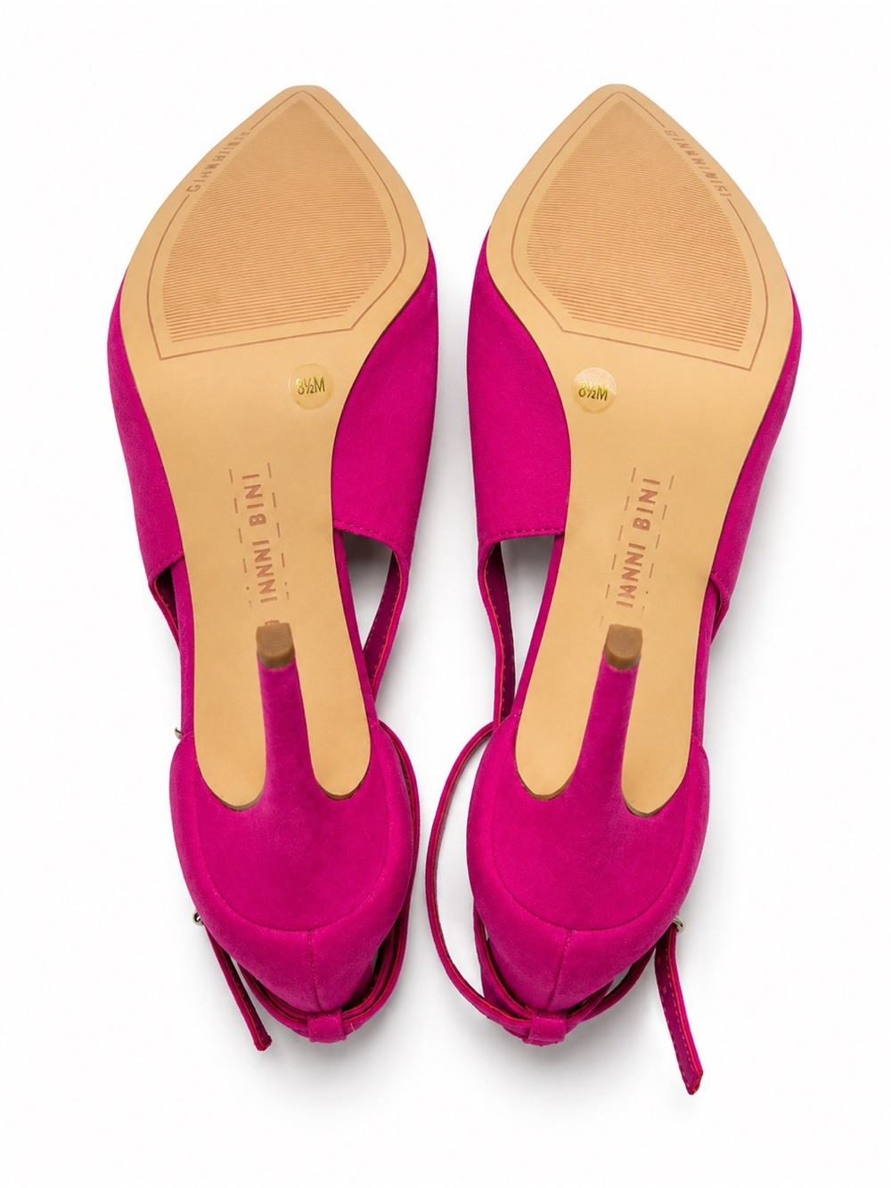 Gianni Bini Hot Pink Pointed-Toe Ankle-Strap Pumps - Picture 4 of 4